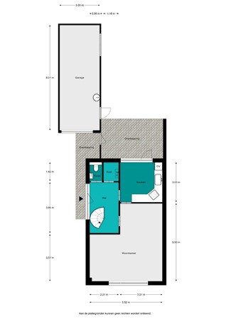 Plattegrond - Nassauplein 21, 4761 GK Zevenbergen - Nassauplein 21 - Begane grond - 2D.jpg